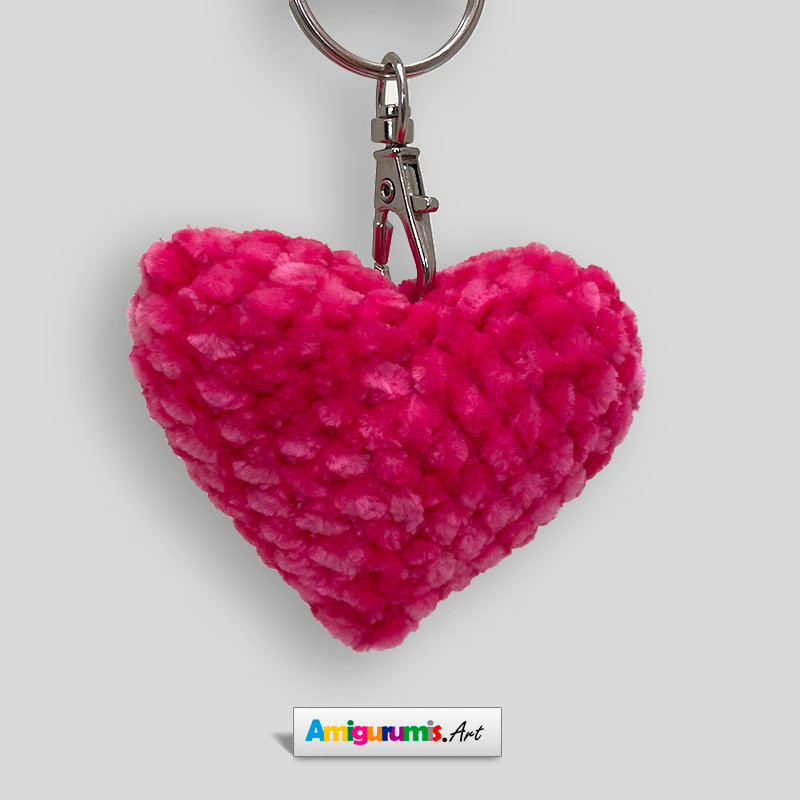 Corazón Llavero Amigurumi